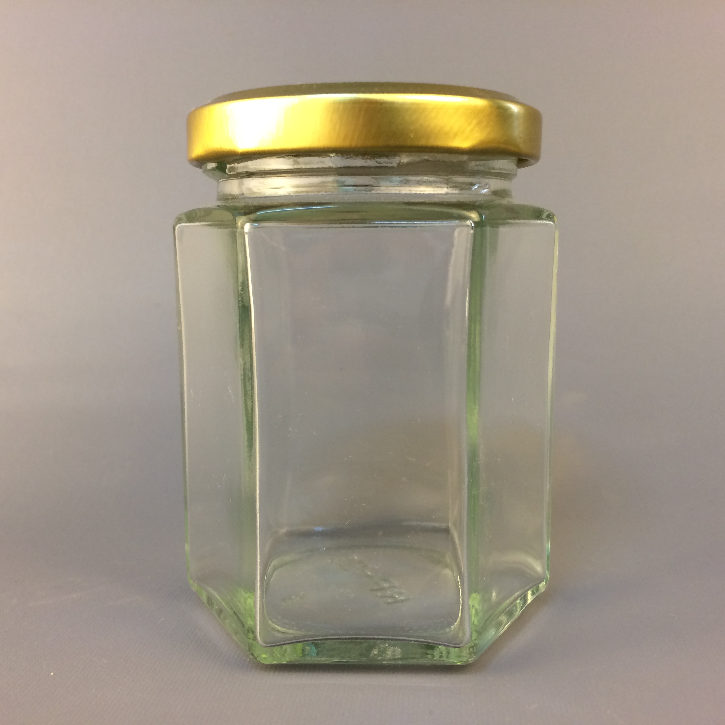 Factory wholesale 190ml hexagon glass jar glass jar for jam