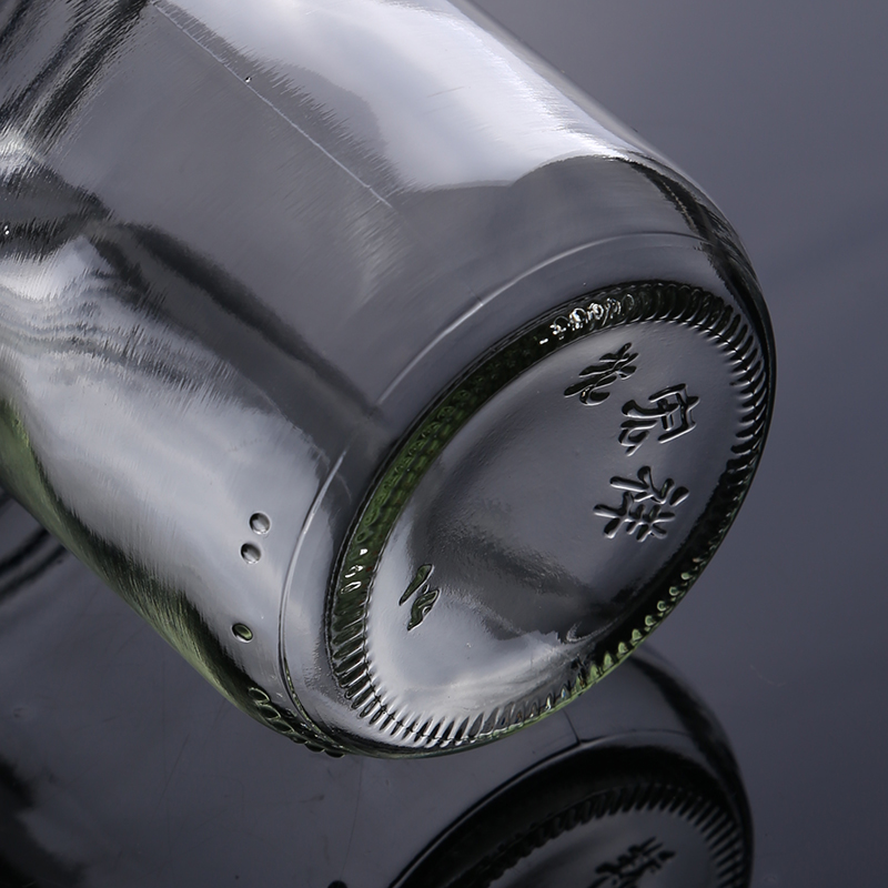 Factory wholesale 480ml large clear empty round glass mason jar for food honey spice