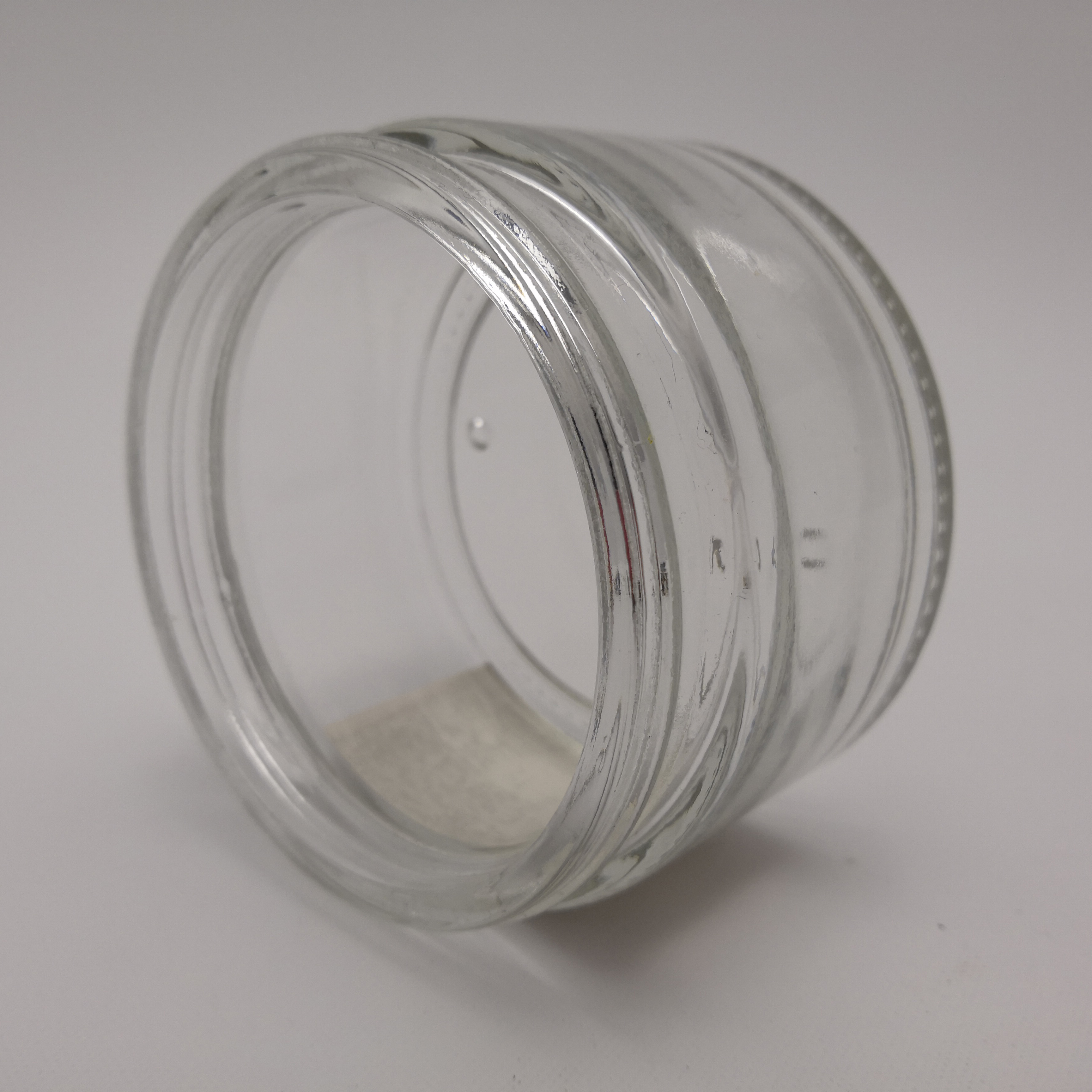 Factory wholesale 7 oz clear glass squat bulb jars with plastic lid