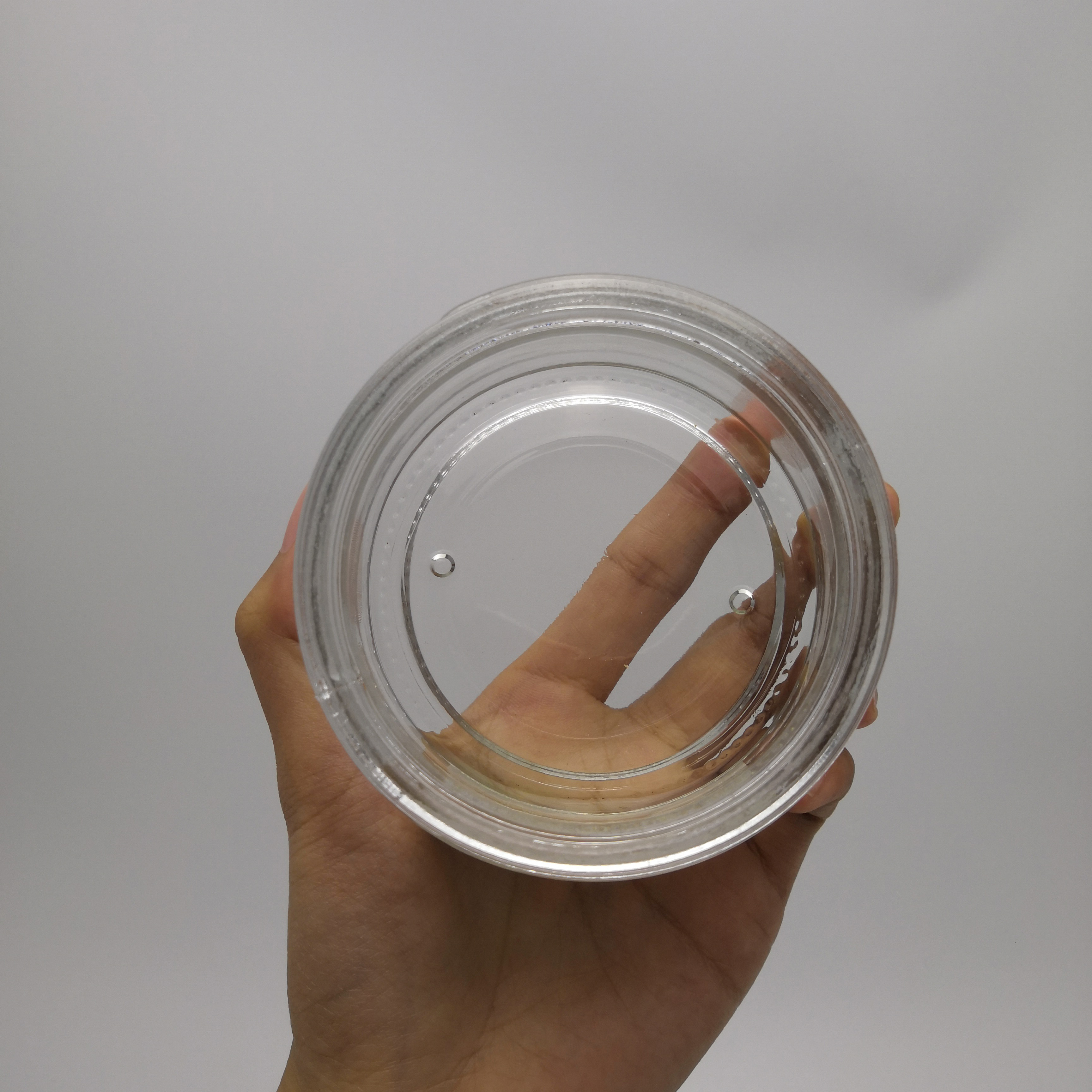 Factory wholesale 7 oz clear glass squat bulb jars with plastic lid