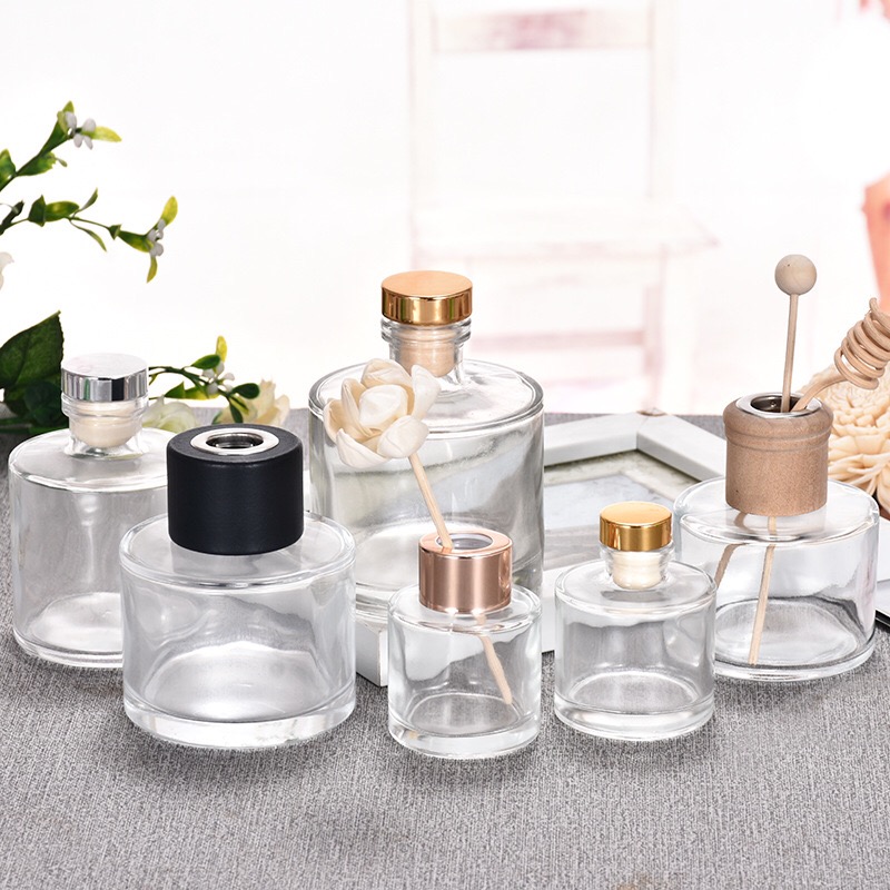 Factory wholesale customized 50ml glass round reed aroma diffuser bottle