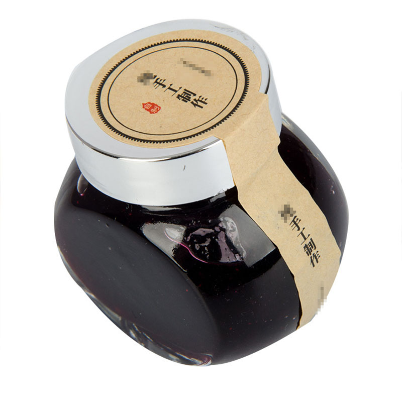 Factory wholesale flat glass jar with metal lid sealed jar