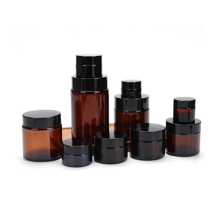 Factory wholesale glass cosmetic jar for adult