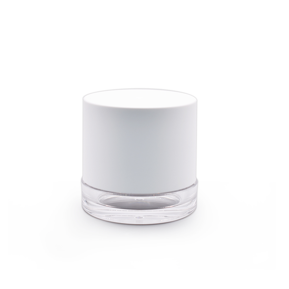 Factory wholesale invert acrylic jar 15g 30g 50g empty refillable white plastic cosmetic jar