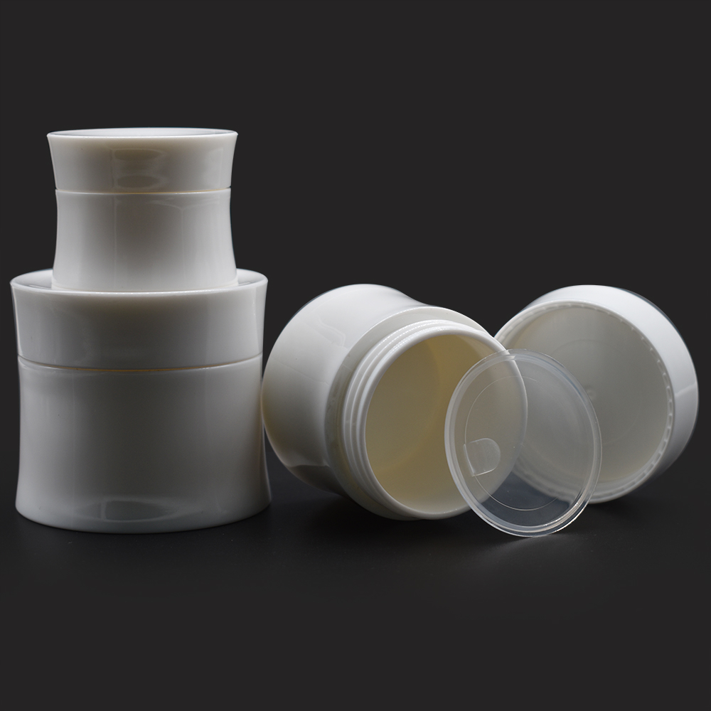 Factory wholesale skin care cream use plastic jars with screw top lids face cream bottle