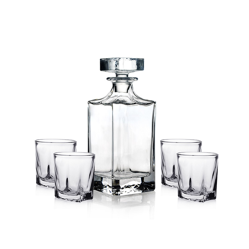 Factory wholesale whiskey glass decanter set 750ml whisky glass bottle whiskey glasses