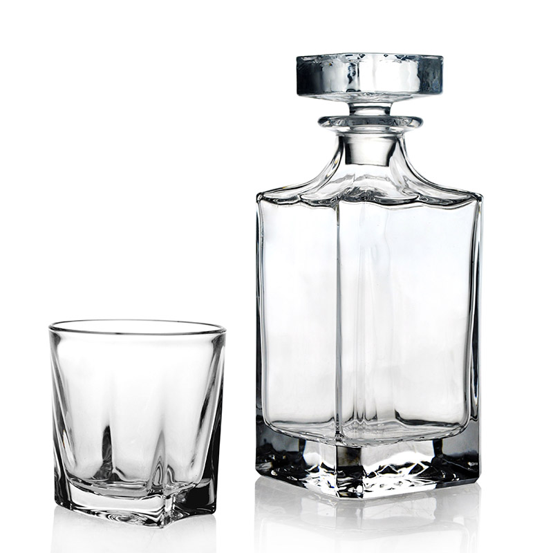 Factory wholesale whiskey glass decanter set 750ml whisky glass bottle whiskey glasses
