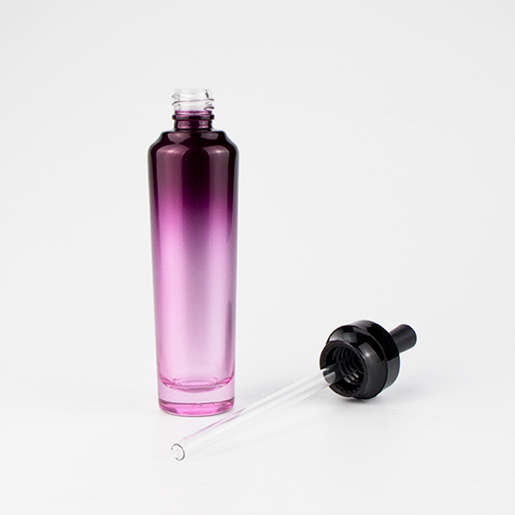 Fading blue/purple cosmetic packing bottle set lotion bottle/cream jar for luxury skin care