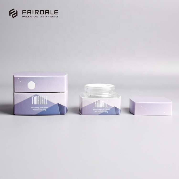 Fairdale OEM luxury cosmetic packaging 50g cosmetic glass jars