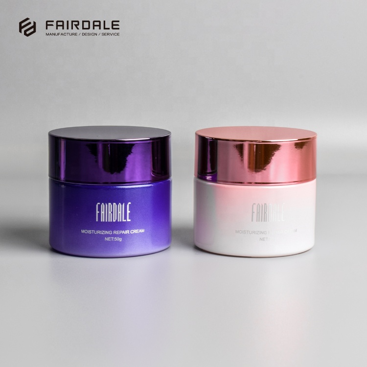 Fairdale best colored glass jar for cosmetic packaging cream glass jar