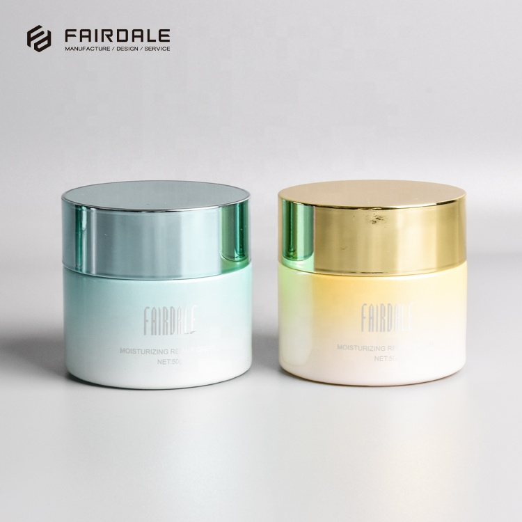 Fairdale best colored glass jar for cosmetic packaging cream glass jar