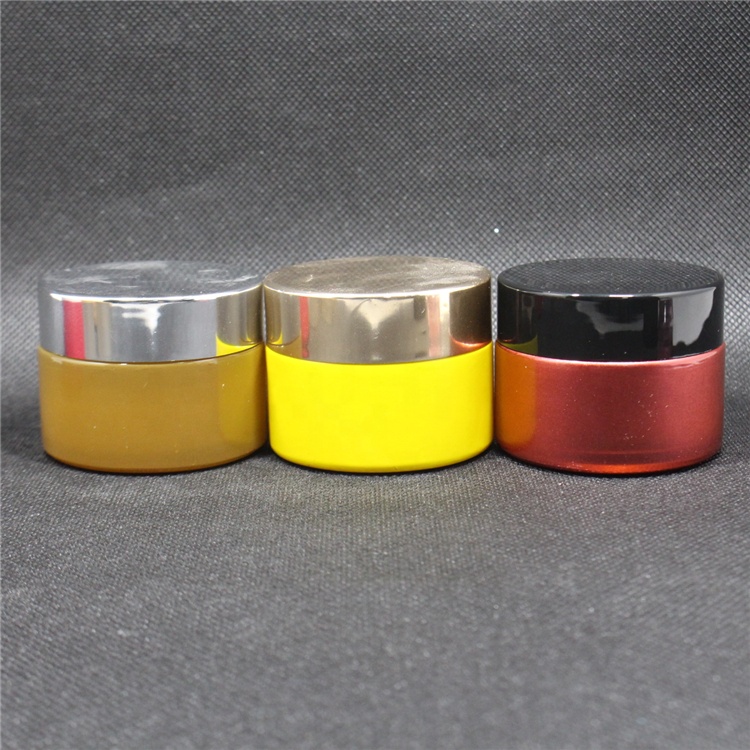 Fancy 120ml 120g Yellow Red White Black Face Cream Glass Jar Skin Care Container Glass Jar
