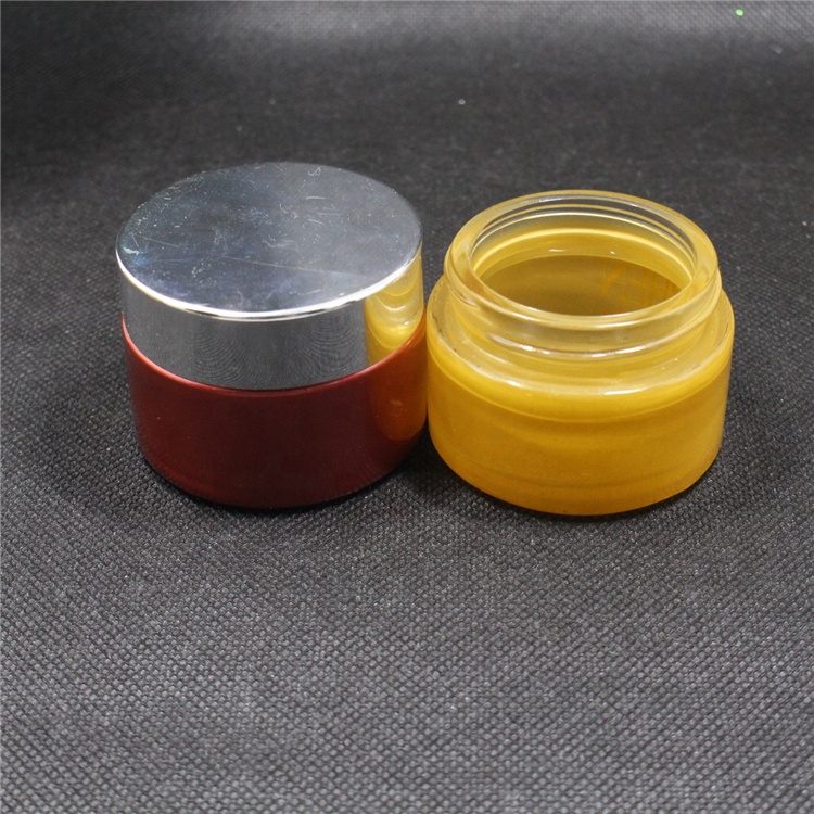 Fancy 120ml 120g Yellow Red White Black Face Cream Glass Jar Skin Care Container Glass Jar