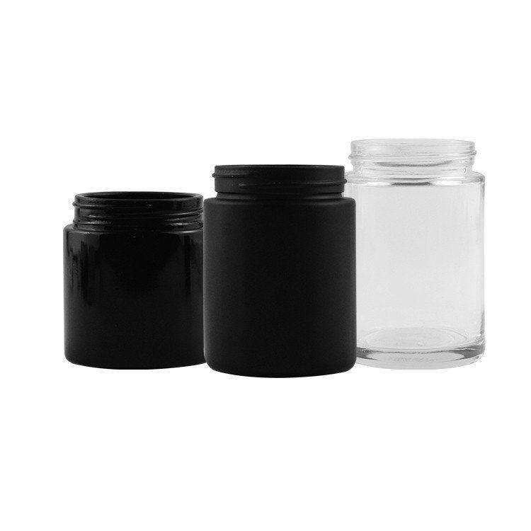 Fancy 4 oz environmental lid airtight glass container child proof jar