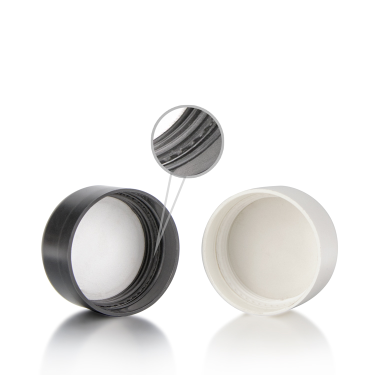 Fancy 5 50 70 110 150 220 g empty hemp child lock containers thick wall stash jar smell proof weed jar with black cap