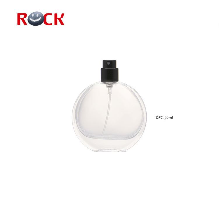 Fancy 50ml fragrance spray perfume oil bottle with bamboo cap