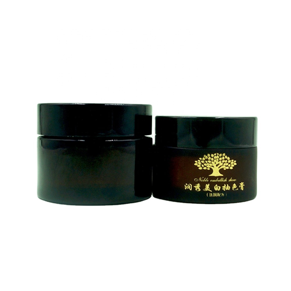 Fancy 5g 15g 30g 50g 60g 100g 200g frosted matte black green blue clear glass cream jar with aluminum cap