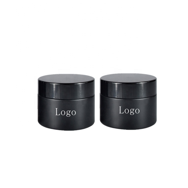 Fancy 5g 15g 30g 50g 60g 100g 200g frosted matte black green blue clear glass cream jar with aluminum cap