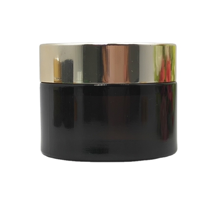 Fancy 5g 15g 30g 50g 60g 100g 200g frosted matte black green blue clear glass cream jar with aluminum cap