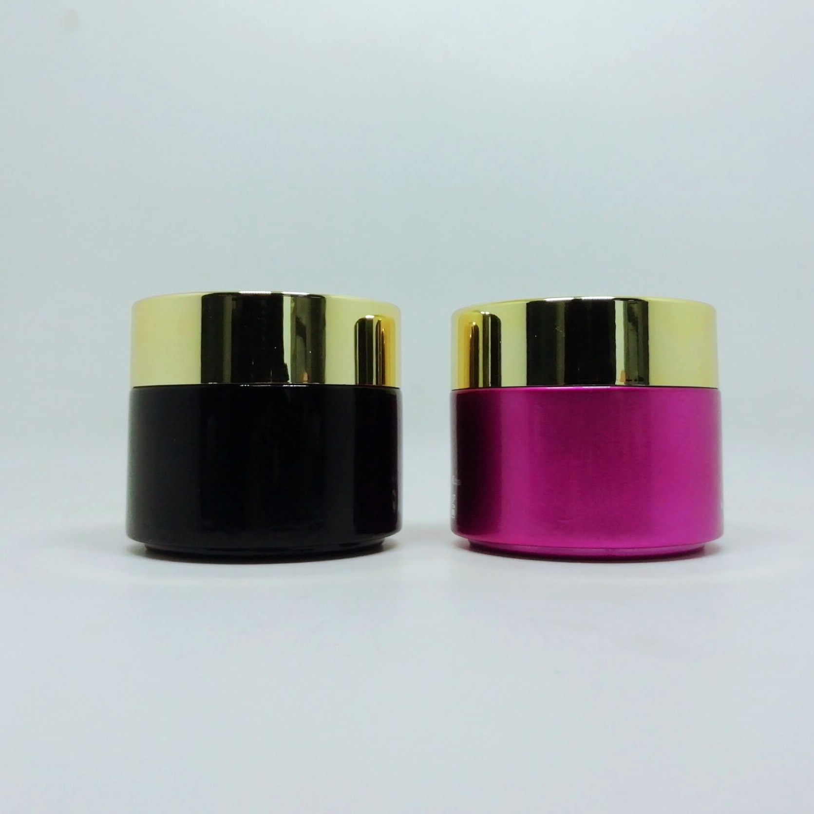 Fancy 5g 15g 30g 50g 60g 100g 200g frosted matte black green blue clear glass cream jar with aluminum cap