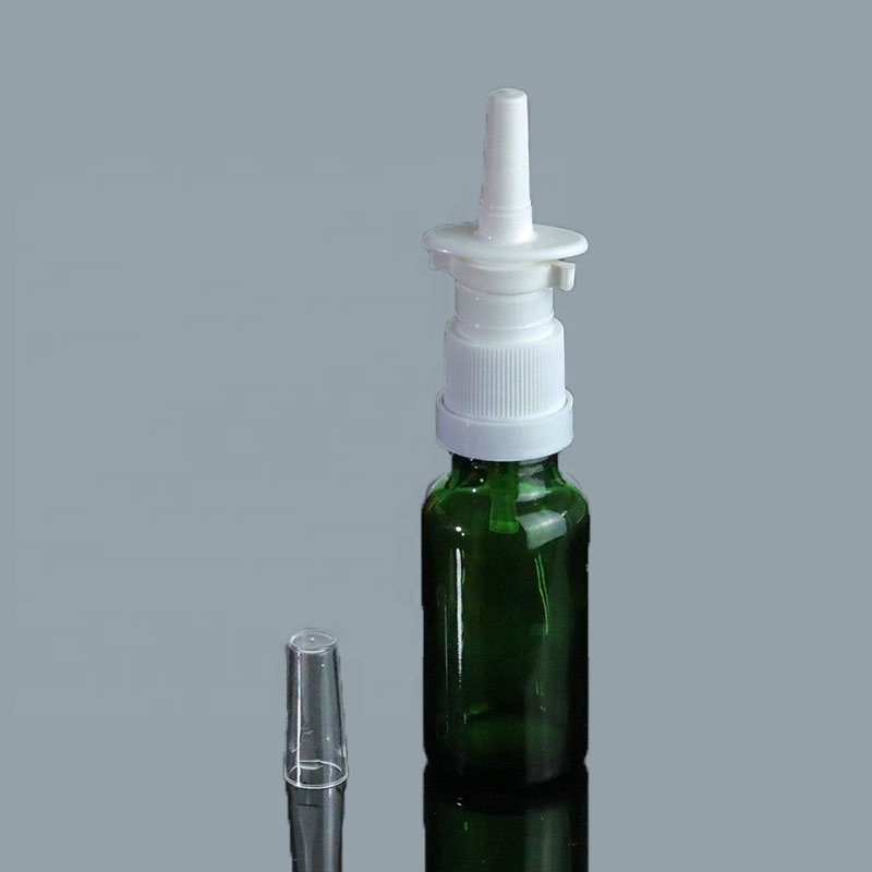Fancy 5ml 10ml 15ml 20ml 30ml 50ml Green Glass Nasal Spray Bottle for Packaging (GRG25)