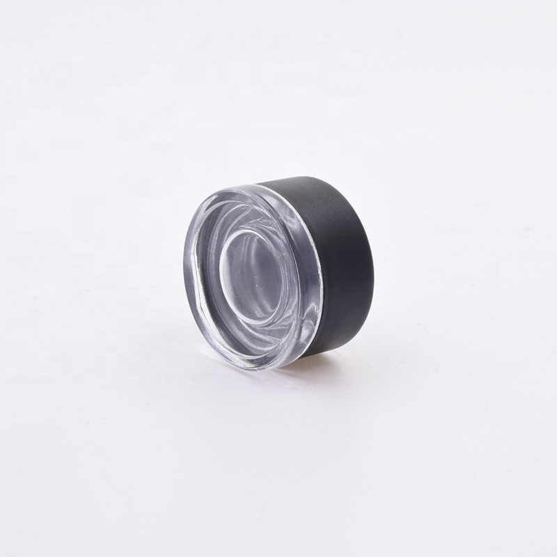 Fancy 9 ml clear straight side child resistant packaging hemp jars airtight cbd kush concentrate packaging glass jar with CR lid