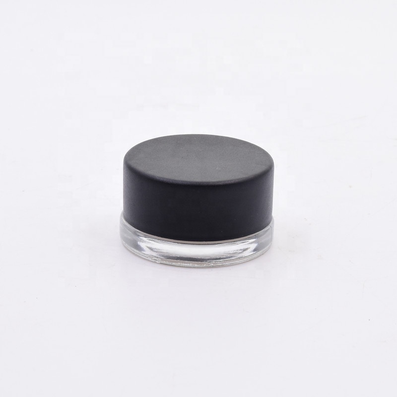Fancy 9 ml clear straight side child resistant packaging hemp jars airtight cbd kush concentrate packaging glass jar with CR lid