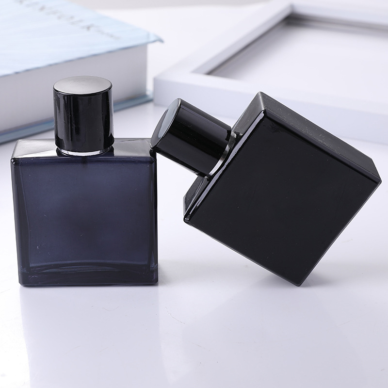Fancy Black Luxury Empty Glass Perfume Spray Bottles Crystal 30ml 50ml 100ml