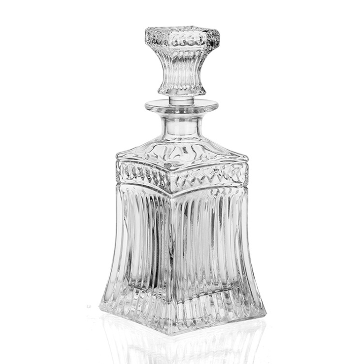 Fancy Custom Empty 250ml 450ml 750ml 1L Whisky Brandy Food Storage Decanter Alcohol liquor Wine Sparkling Wine Glass Bottle