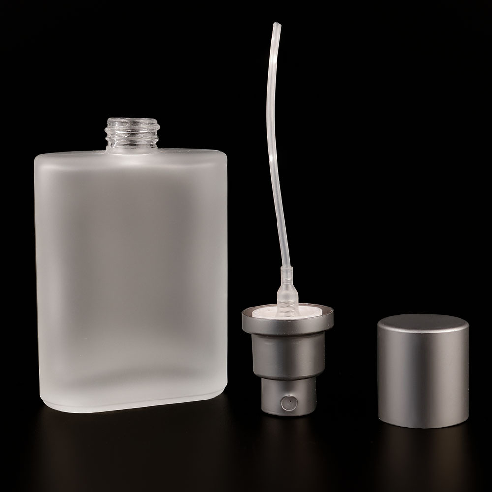 Fancy Design Custom Logo Packaging Atomizer 30ml 50ml Luxury Empty Matte Frosted Perfume Glass Bottle For Sale