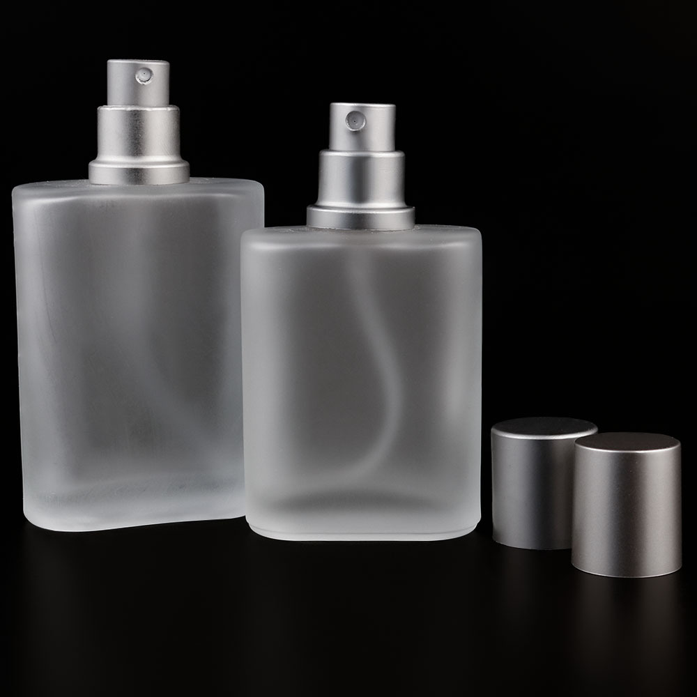 Fancy Design Custom Logo Packaging Atomizer 30ml 50ml Luxury Empty Matte Frosted Perfume Glass Bottle For Sale