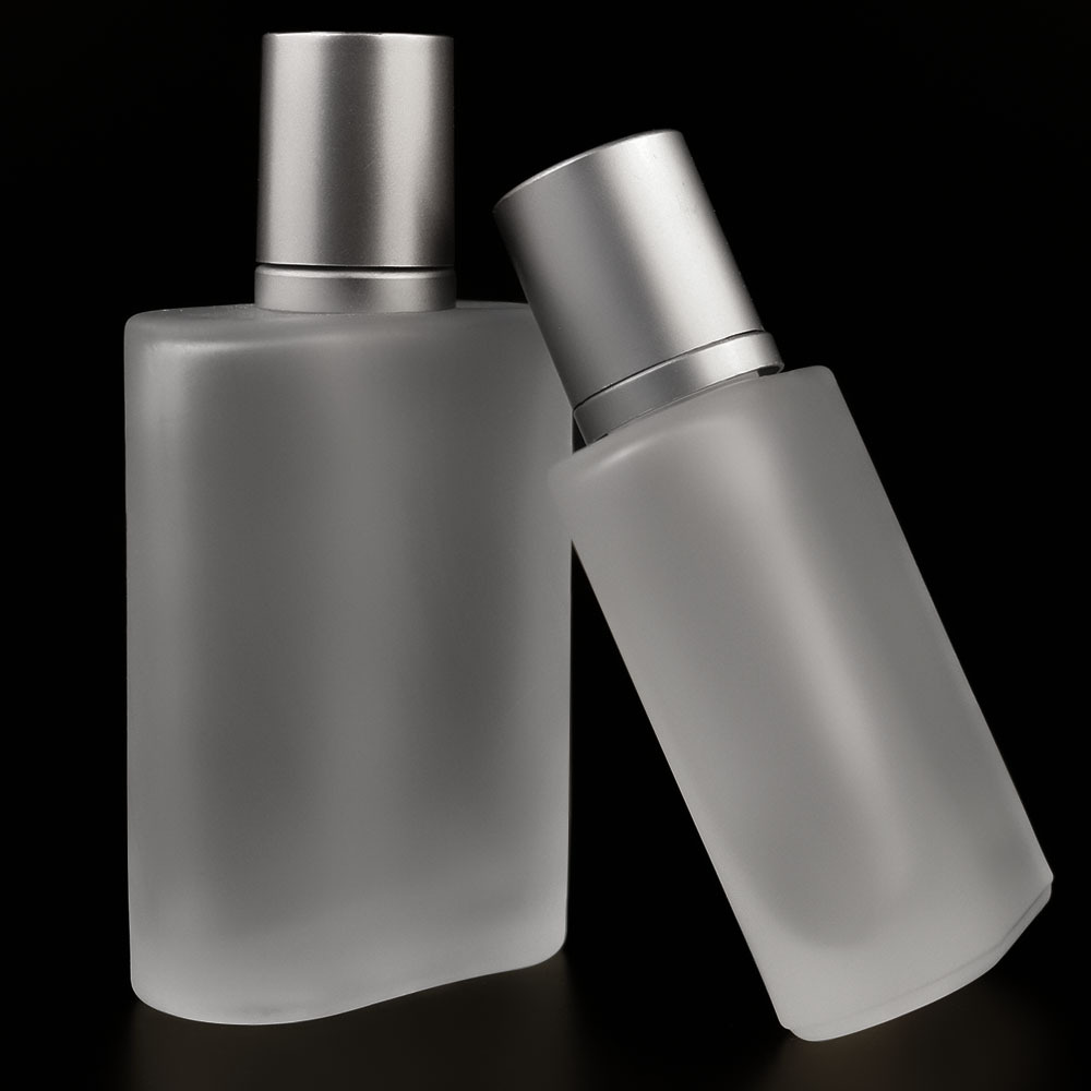 Fancy Design Custom Logo Packaging Atomizer 30ml 50ml Luxury Empty Matte Frosted Perfume Glass Bottle For Sale