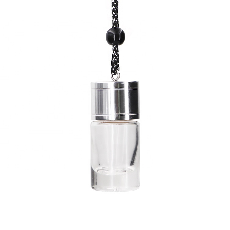 Fancy Design High Grade Mini Cylinder Clear Hanging Car Perfume Empty Bottle 10 ml