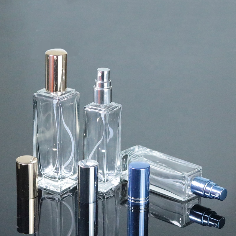 Fancy Design Perfume Bottle 5ml 10ml 20ml Square Clear Glass Perfume Spray Bottle (GPM42)