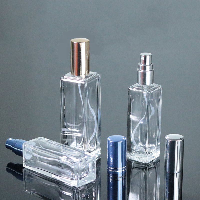 Fancy Design Perfume Bottle 5ml 10ml 20ml Square Clear Glass Perfume Spray Bottle (GPM42)