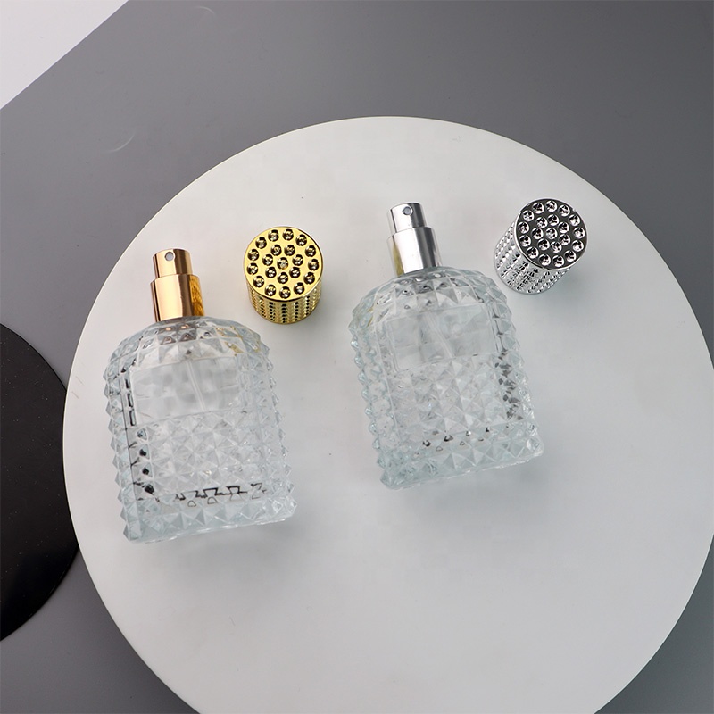 Fancy Diamond Shape Fragrance Men Women Empty Perfume Bottles 30 ml 50 ml Glass Spray
