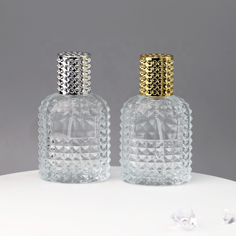 Fancy Diamond Shape Fragrance Men Women Empty Perfume Bottles 30 ml 50 ml Glass Spray