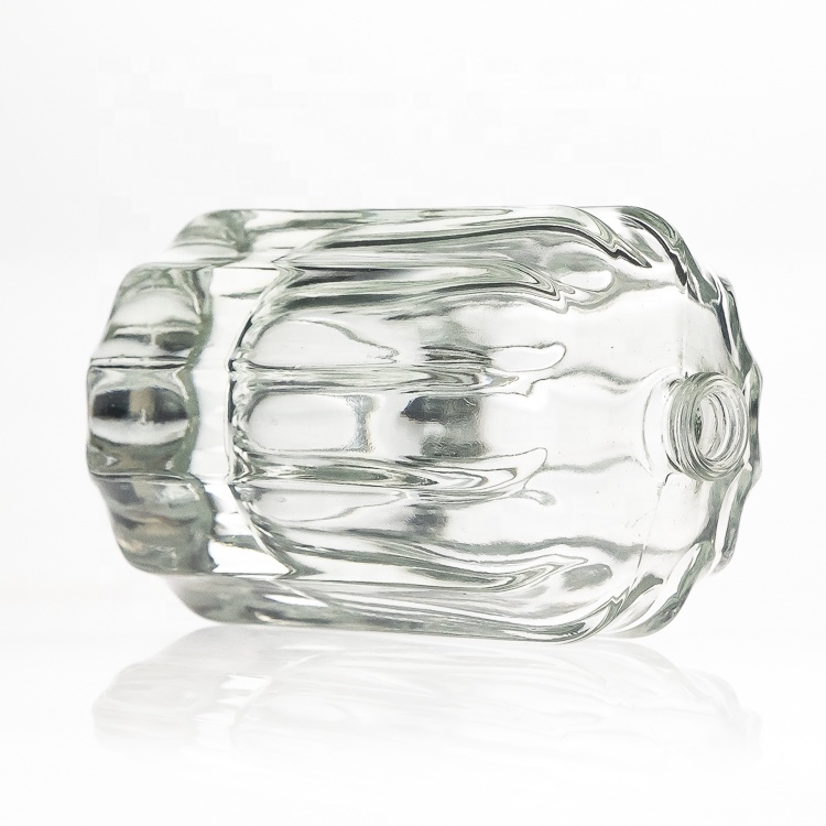 Fancy Embossed Crystal 100ml Egypt Glass Perfume Bottles Empty Cosmetic Bottles with Crown Spray