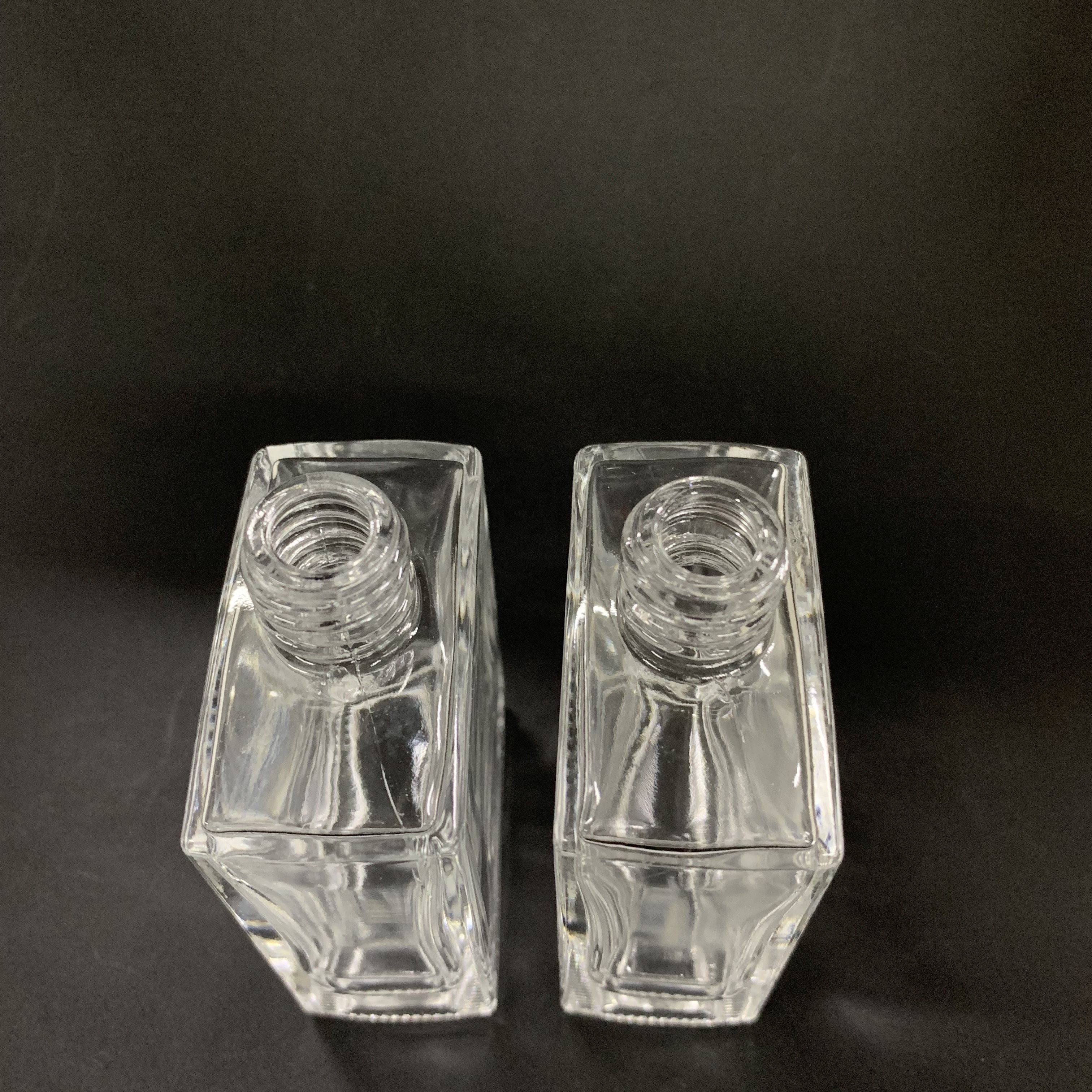 Fancy Empty 50ml 100ml clear square perfume glass bottle