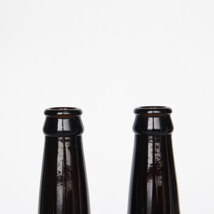 Fancy Empty Amber 330ml Crown Cap Beer Bottle Glass Beer 330Ml Black Amber Beer Glass Bottle