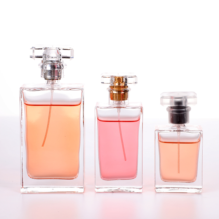 Fancy Empty Rectangle Flacon Parfum 50ml 100ml Perfume Spray Glass Bottles