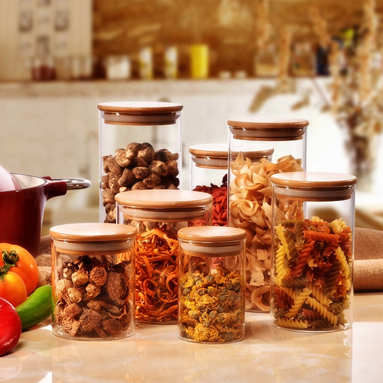 Fancy Grade 15ml 100 Ml 150ml 250ml 500ml 1000ml Borosilicate Coffee Food Glass Jars