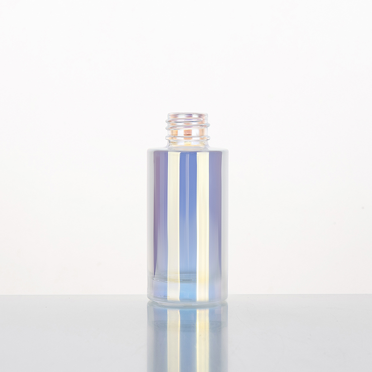 Fancy Gradient Electroplate Dropper Fading Color Glass Bottle 30ml For Essential Oil
