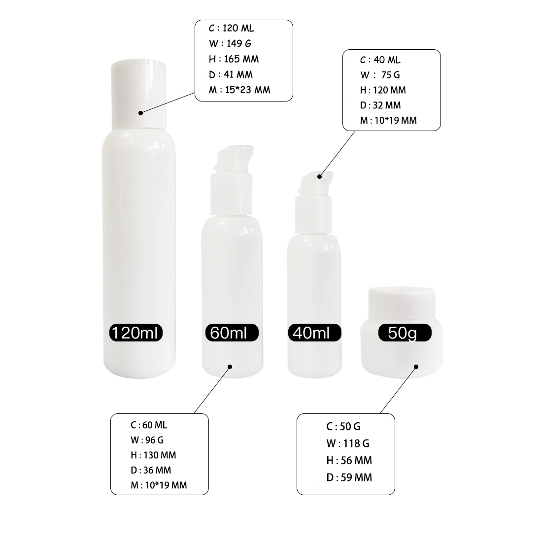 Fancy Luxury Empty Opal White Glass Cosmetic Bottle For Cream Lotion