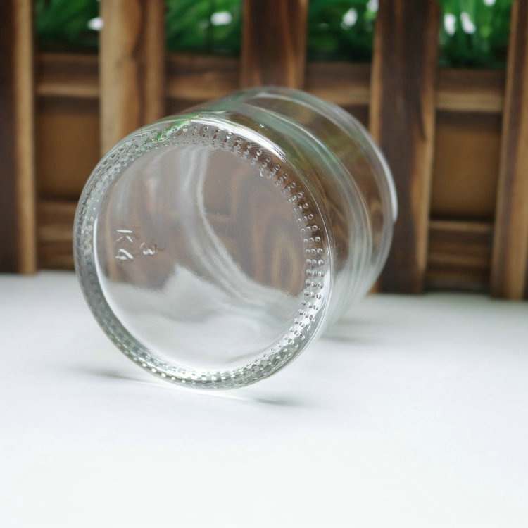 Fancy Makeup Skincare 100 ml Glass Round Straight Side Jar with Metal Golden Cap