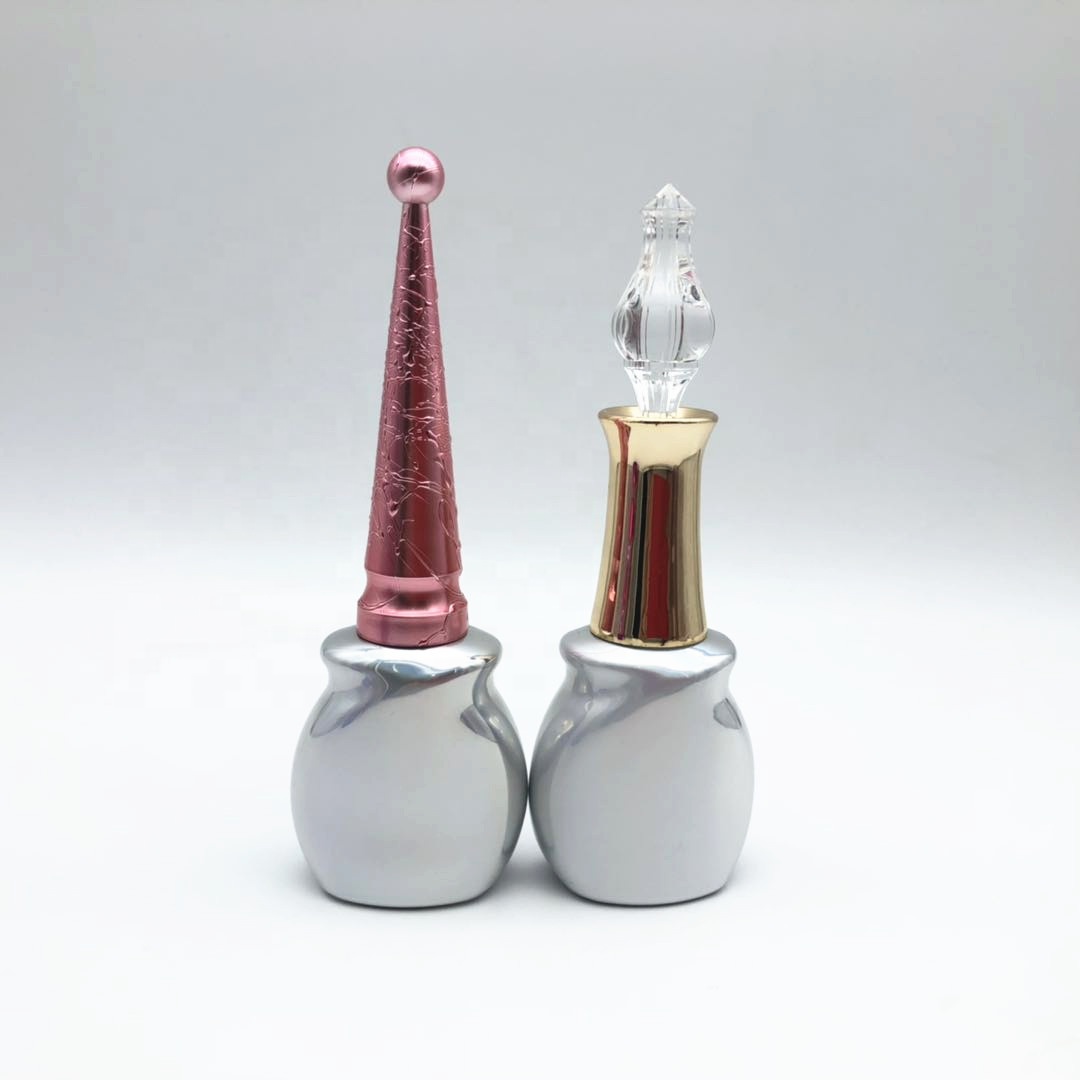 Fancy Metallic Nail Polish Bottle Custom Design