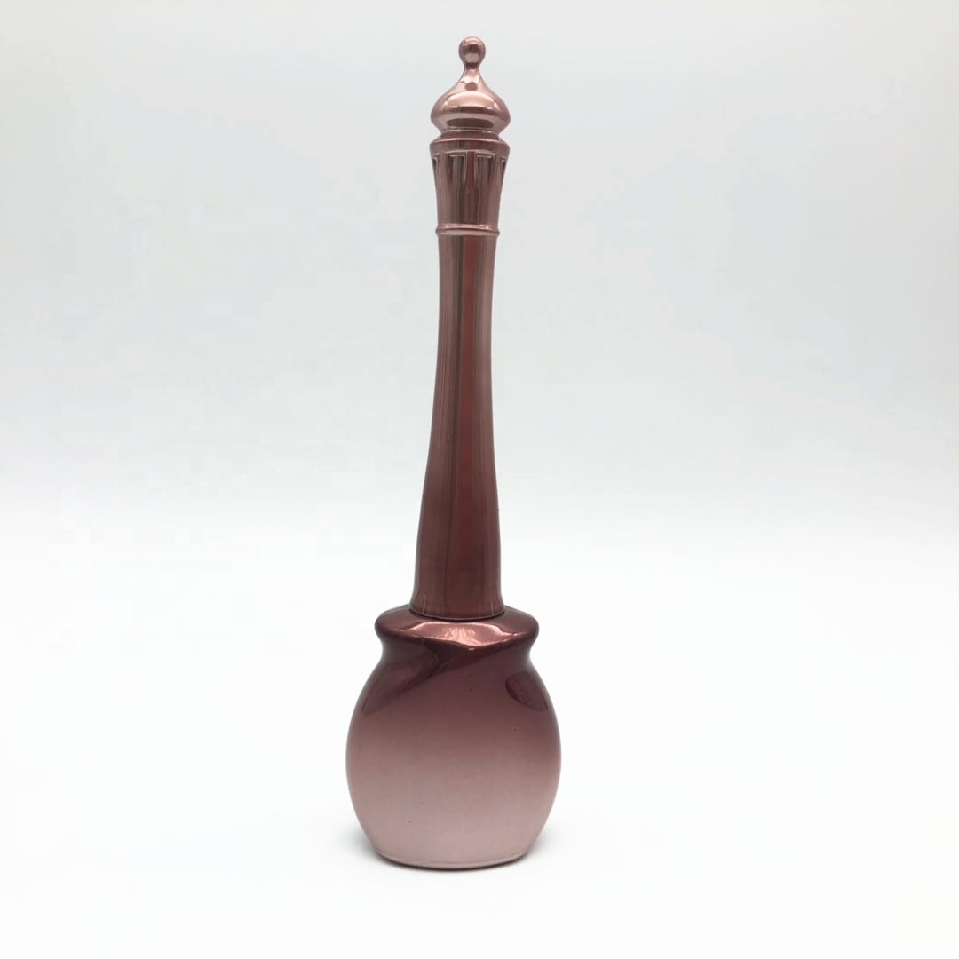 Fancy Metallic Nail Polish Bottle Custom Design