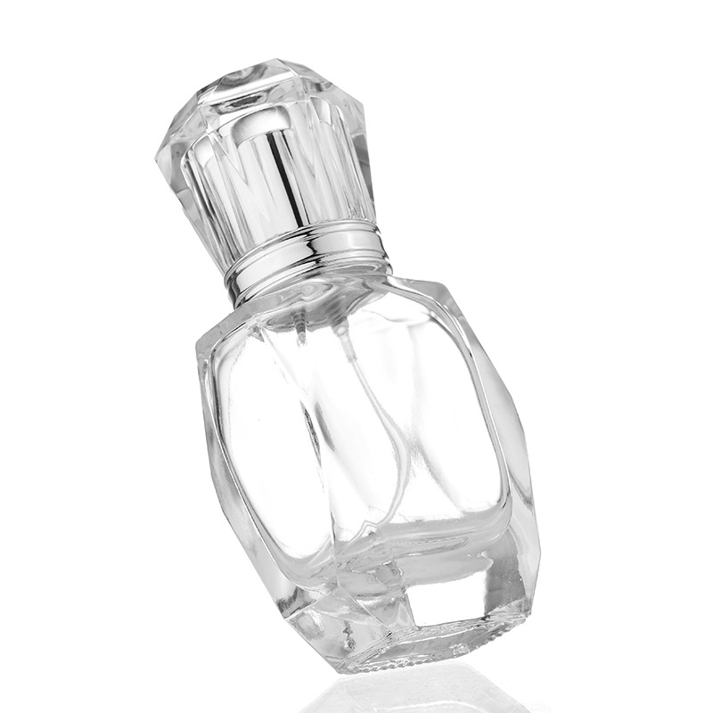 Fancy Pump 30ml Refillable Luxury Parfum Square Empty Glass Perfume Spray Bottle With Caps