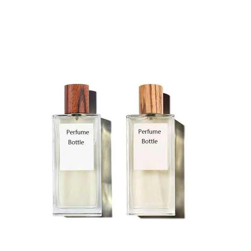 Fancy atomizer golden arabia auto empty 50ml glass perfume bottle with wooden cap