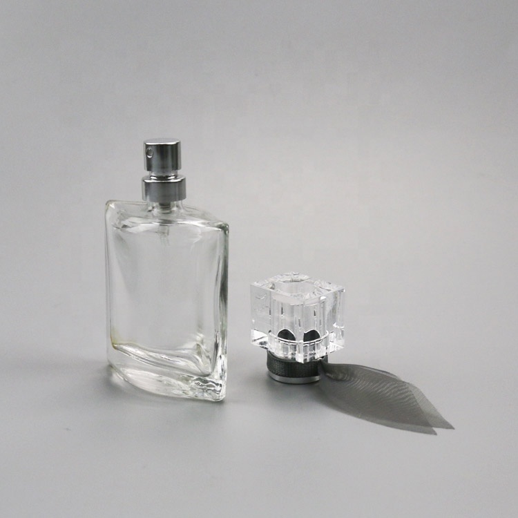 Fancy clear pocket perfume bottle 25ml 75ml glass perfume bottle